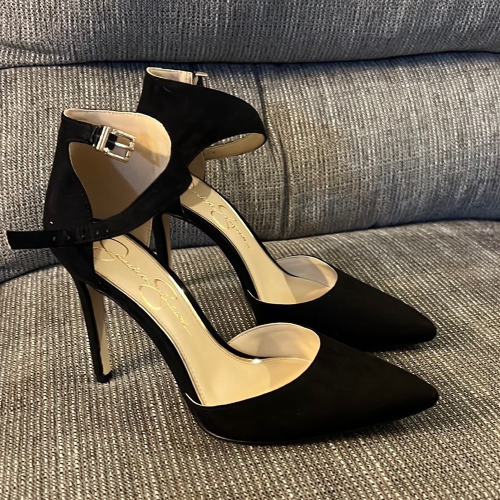 Jessica Simpson black suede heels